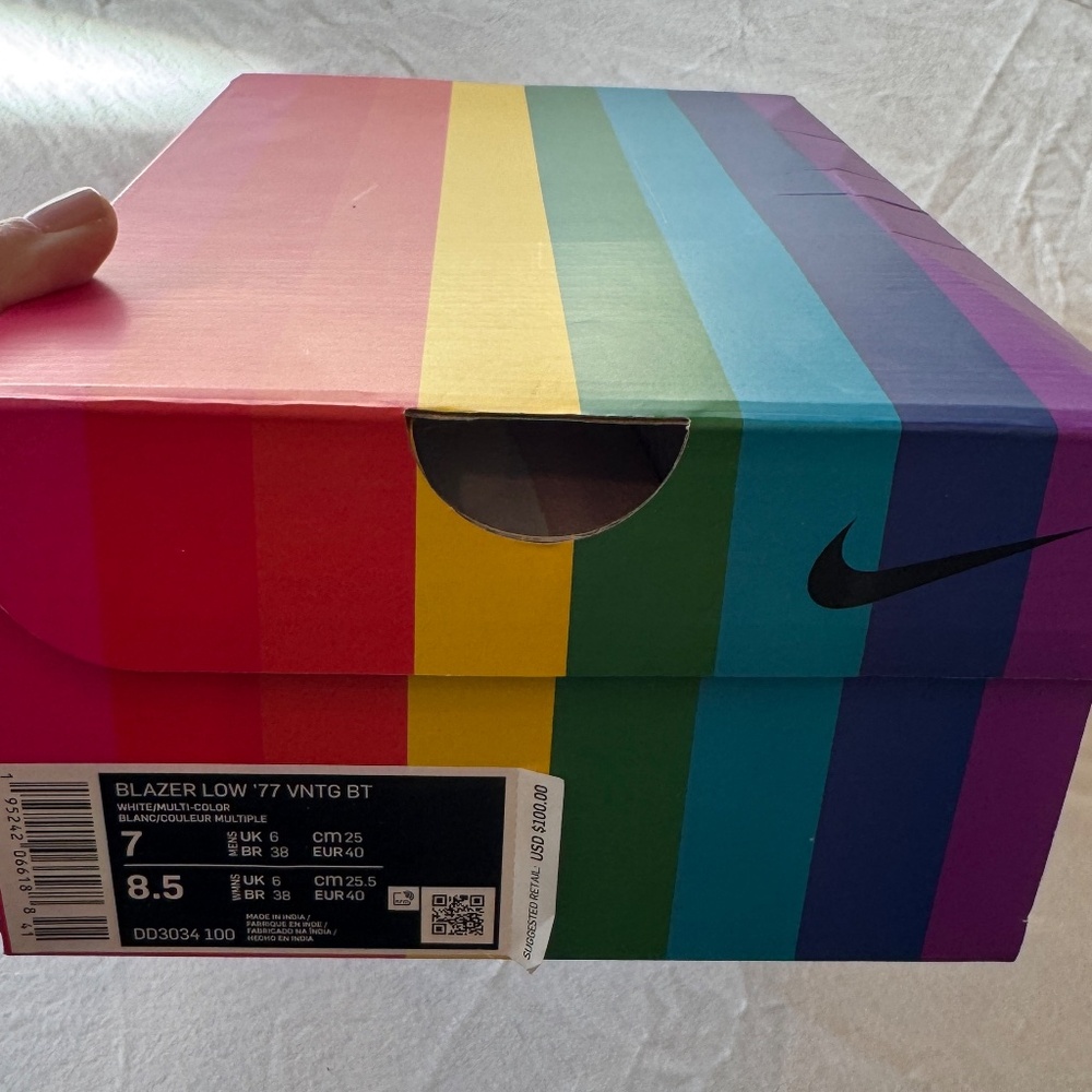 Nike Blazer Low 77" Vintage Be True Rainbow LGBTQ NEW UNISEX W8.5 M7 - Picture 3 of 12